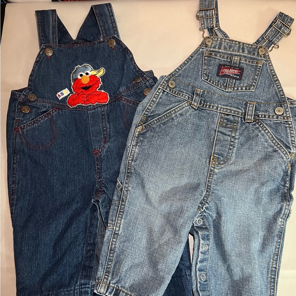 Old Navy & Elmo baby/ toddler Denim Overalls